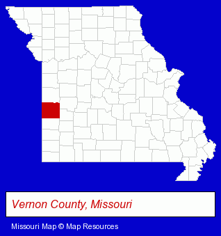 Missouri map, showing the general location of Missouri Northern Pecan Grwrs