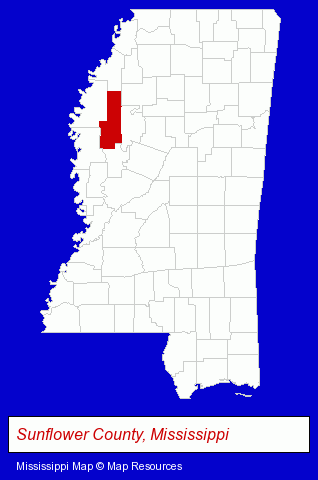 Mississippi map, showing the general location of Selecta Motors