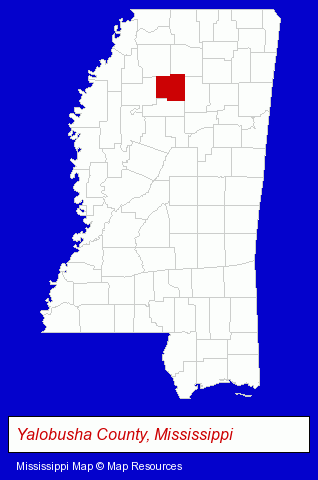 Mississippi map, showing the general location of Valley Tool Inc