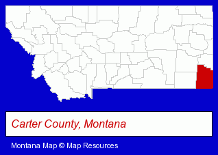 Montana map, showing the general location of Mills Auction Service