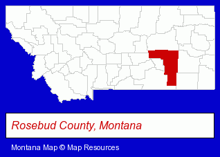 Montana map, showing the general location of Colstrip Park & Recreation