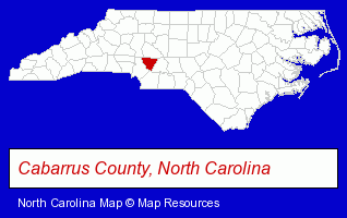 North Carolina map, showing the general location of Miracle-Ear Hearing Aid Center