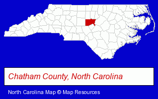 Chatham County, North Carolina locator map