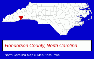 North Carolina map, showing the general location of Crossroads Woodwork