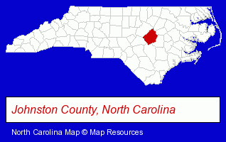 North Carolina map, showing the general location of Royalty Homes