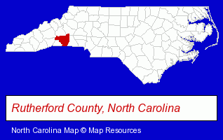 North Carolina map, showing the general location of Break Through Chiropractic Clinic