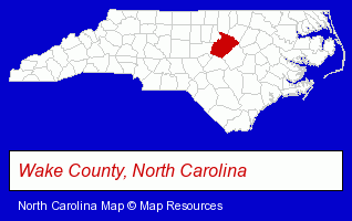 North Carolina map, showing the general location of Bachelor Supply