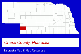 Nebraska map, showing the general location of Super Foods