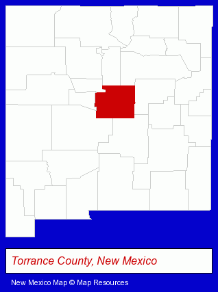 New Mexico map, showing the general location of P & M Signs Inc
