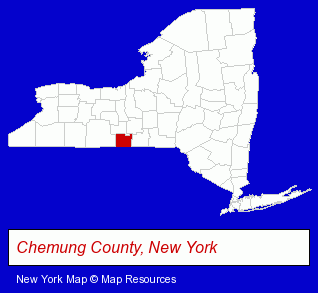 New York map, showing the general location of Wink