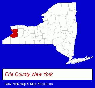 New York map, showing the general location of Ralph W Earl Company