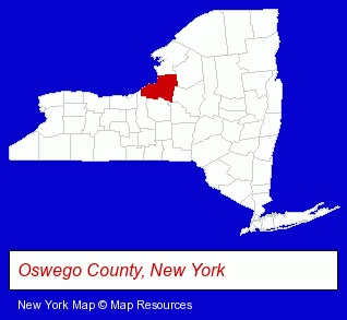 New York map, showing the general location of Tesoriero Chiropractic Office PC