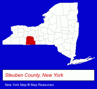 New York map, showing the general location of Buds N Blossoms