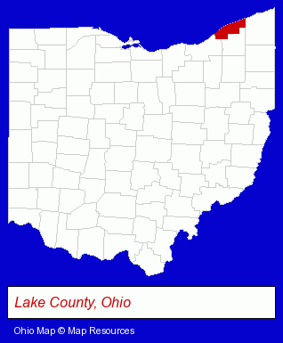 Ohio map, showing the general location of Estadt Gary M DC