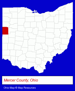 Ohio map, showing the general location of Dynamic Employee Federal Credit Union