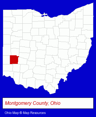 Ohio map, showing the general location of Jonson George Peter DDS