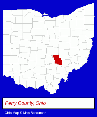 Ohio map, showing the general location of Ludowici Celadon Inc