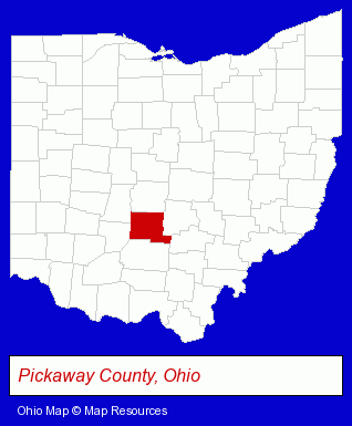 Pickaway County, Ohio locator map