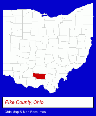 Ohio map, showing the general location of C J L Sports