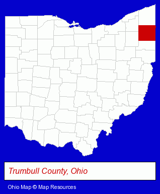 Ohio map, showing the general location of Melmor Associates Inc