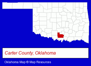 Oklahoma map, showing the general location of Ronald E Worthen PC