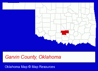 Oklahoma map, showing the general location of Trucks Unlimited