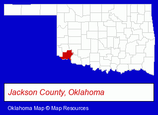 Oklahoma map, showing the general location of Willingham Enterprises