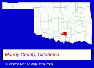 Oklahoma map, showing the general location of Kerr Pump Corporation