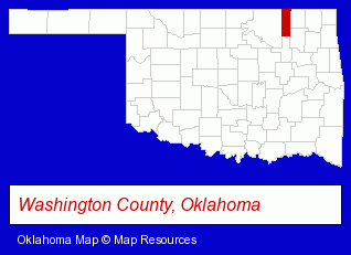 Washington County, Oklahoma locator map