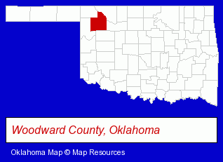 Oklahoma map, showing the general location of Foamtech Inc