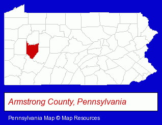 Pennsylvania map, showing the general location of Patient's Place - Raymond J Voller DDS