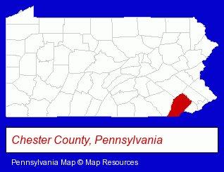 Pennsylvania map, showing the general location of Q Fitness