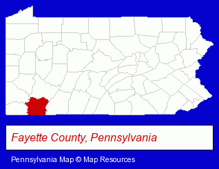 Fayette County, Pennsylvania locator map