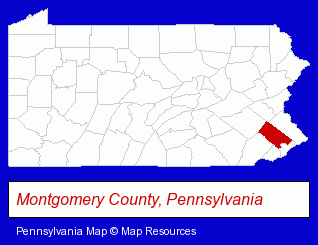 Pennsylvania map, showing the general location of Pennsylvania Dry Cleaners Association