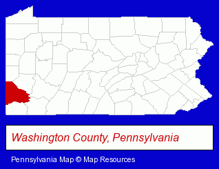 Pennsylvania map, showing the general location of Tri State Antique Center