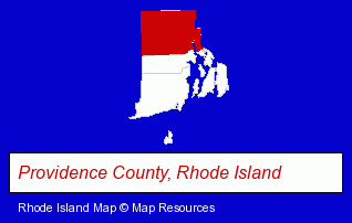 Rhode Island map, showing the general location of Ray's Ultimate Hockey