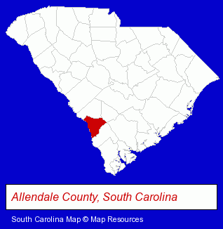 South Carolina map, showing the general location of R & R Motors