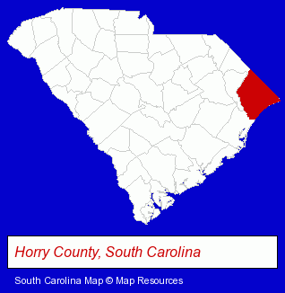 South Carolina map, showing the general location of Chevrolet Authorized Sales Leasing & Service