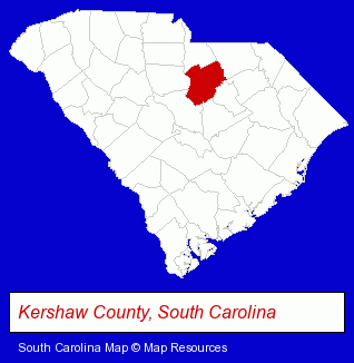 South Carolina map, showing the general location of Midlands Printing Inc