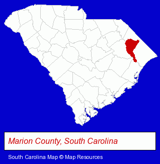 South Carolina map, showing the general location of Swamp Fox Used Cars & Parts