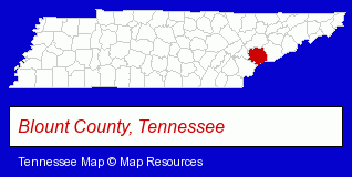 Tennessee map, showing the general location of Spratt Construction