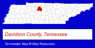 Tennessee map, showing the general location of Like New Collision Center