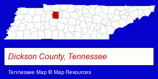 Tennessee map, showing the general location of Clement Museum