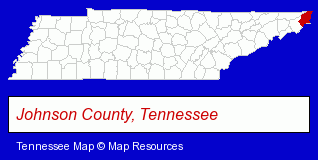 Tennessee map, showing the general location of Iron Mountain Construction Co