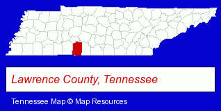 Tennessee map, showing the general location of Mashburn Collision Center