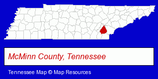 Tennessee map, showing the general location of Athens Dental Center - Thomas H Stillwell DDS