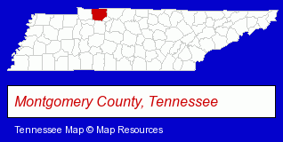 Tennessee map, showing the general location of Comperry Construction