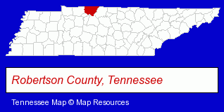 Tennessee map, showing the general location of Springfield Chiropractic - Rod Wachter DC