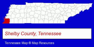 Tennessee map, showing the general location of Protection 1 Security Solutions