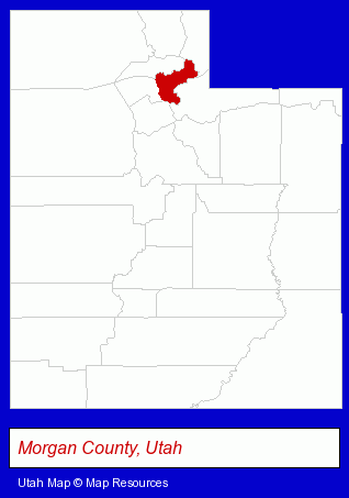 Utah map, showing the general location of Studio One Images